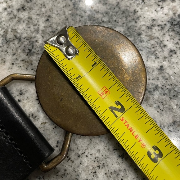 Banana Republic | Size Medium | Leather Belt | Bronze Buckle | Hook Latch | 42” - Picture 8 of 8